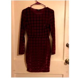 Maroon Bodycon Mini-Dress
